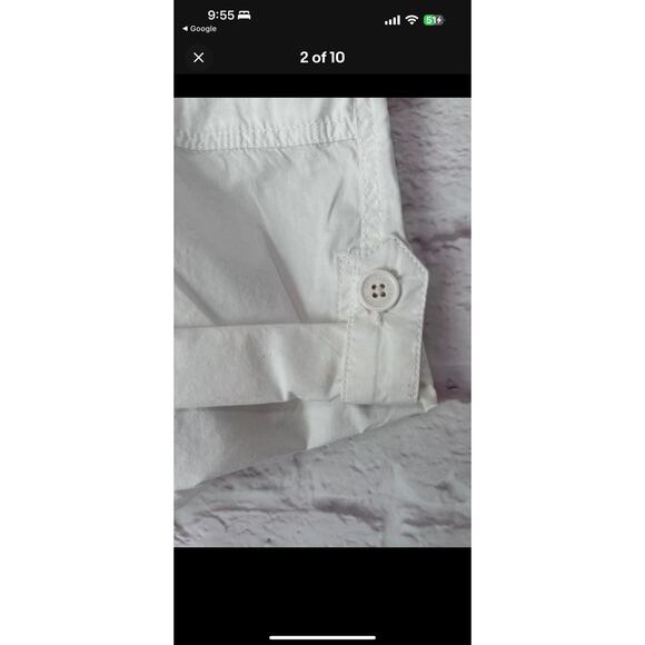 Sanctuary White Cargo Style Shorts -24W - Picture 7 of 8